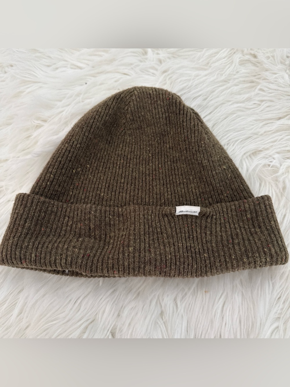 Madewell Olive Brown Ribbed Cuff Beanie